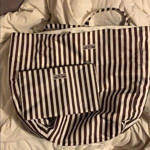 Henri Bendel Tote with matching make up bag